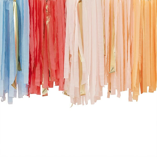 Muted Pastel Streamer Ceiling Decoration