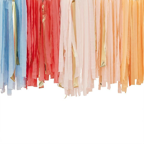 Muted Pastel Streamer Ceiling Decoration