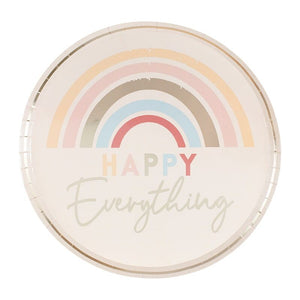 Happy Everything Natural Rainbow Paper Plates