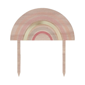 Rainbow Wooden Cake Topper