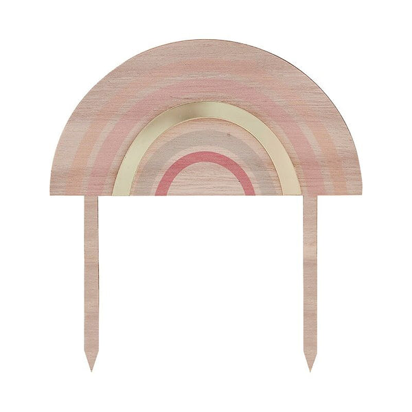 Rainbow Wooden Cake Topper