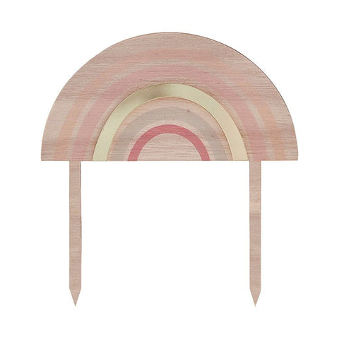 Rainbow Wooden Cake Topper