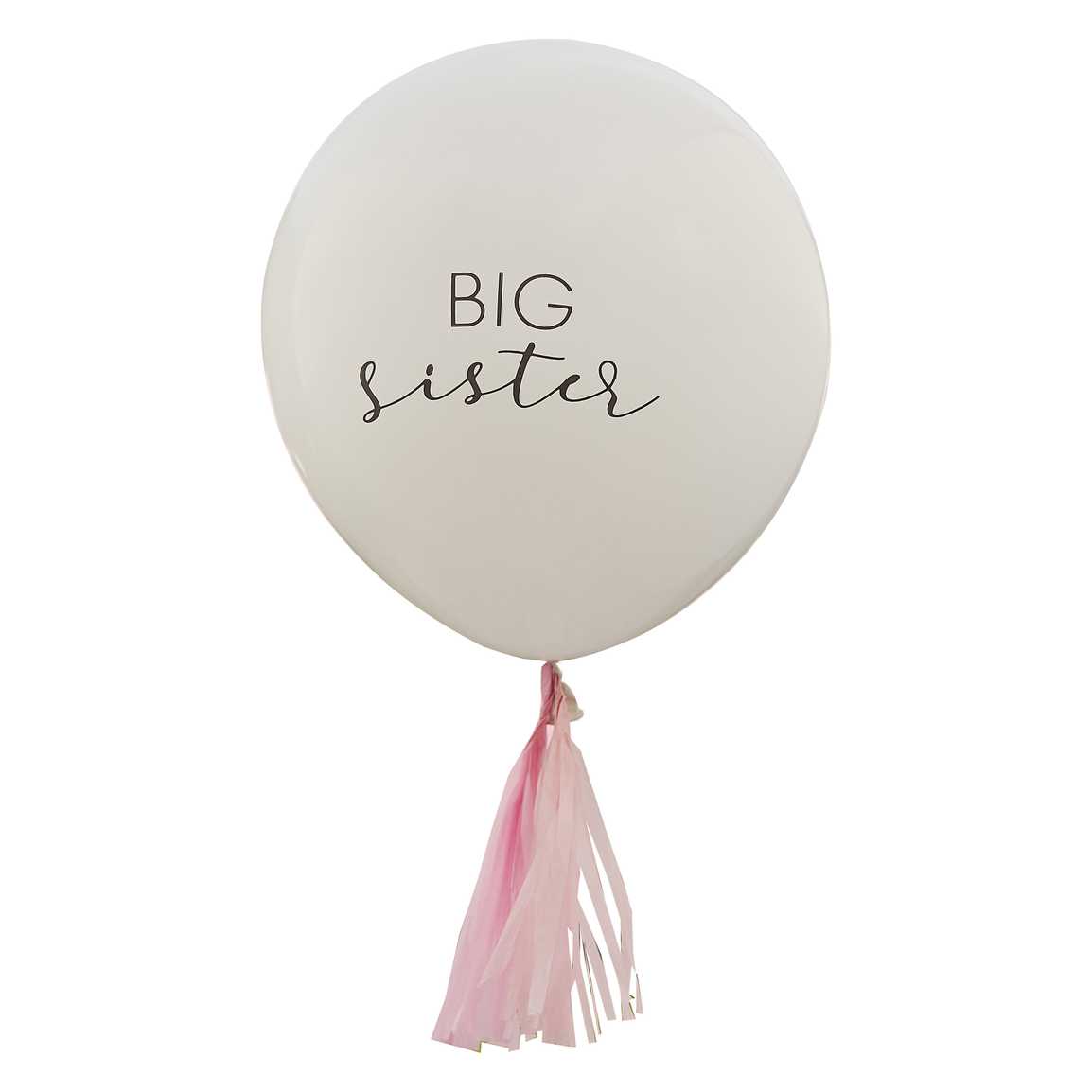Big Sister Balloon with Pink Tassels