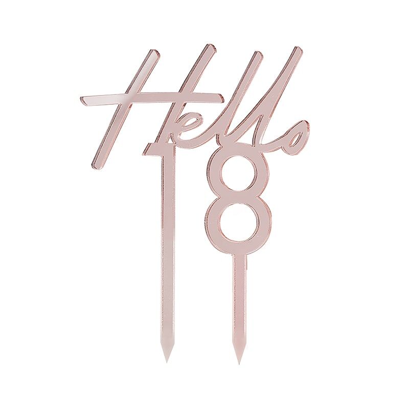 Hello 18 Cake Topper