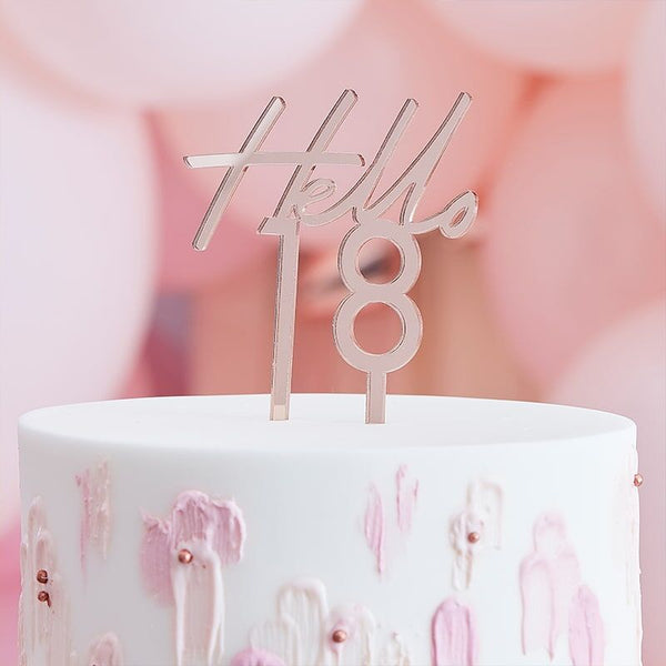 Hello 18 Cake Topper