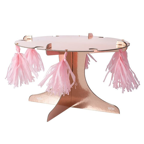 Rose Gold Cake Stand With Drink Holders