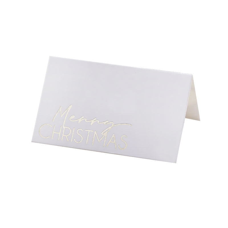 Gold Foil Merry Christmas Place Cards