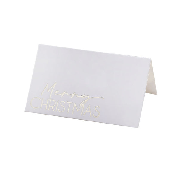 Gold Foil Merry Christmas Place Cards