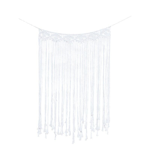 White Macrame Backdrop