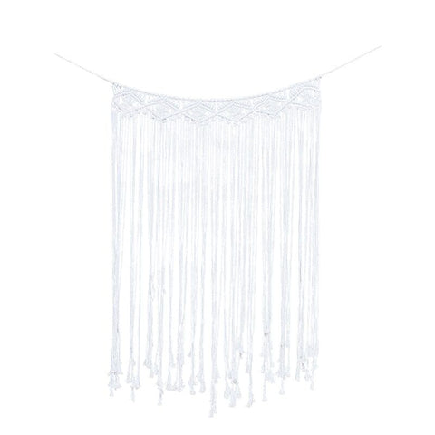 White Macrame Backdrop