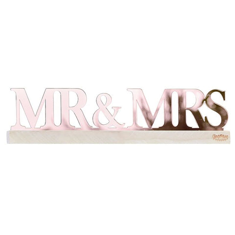 Rose Gold Acrylic Mr And Mrs Sign