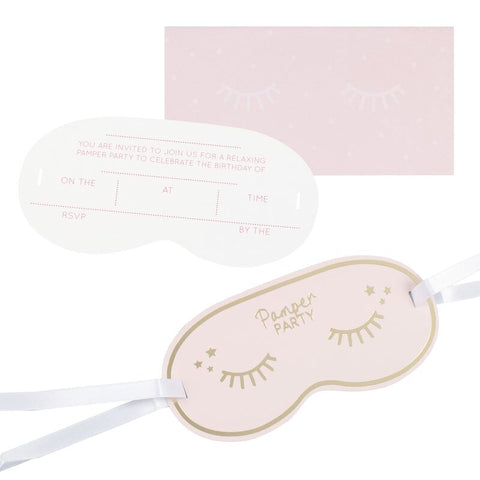 Eye Mask Pamper Party Invitations