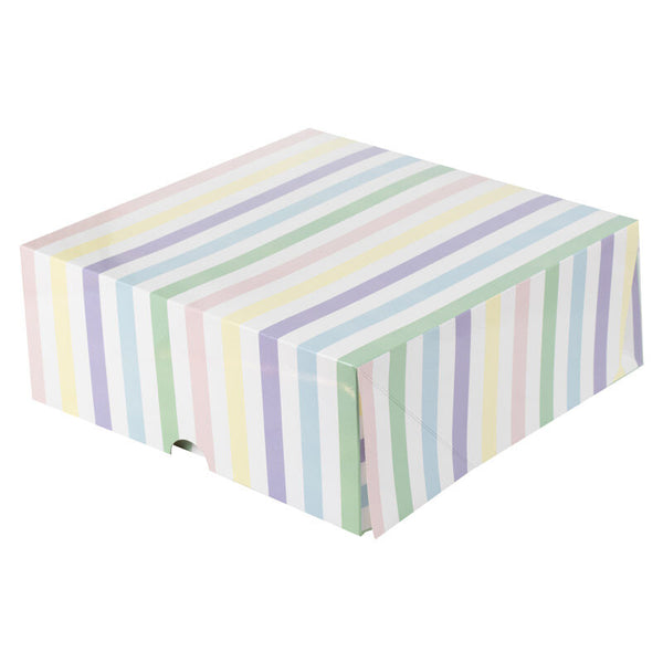 Pastel Striped Cake Boxes - 2 Pack