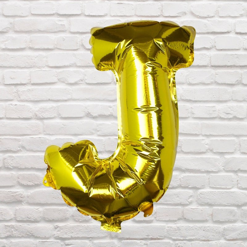Gold Foil Letter Balloons J