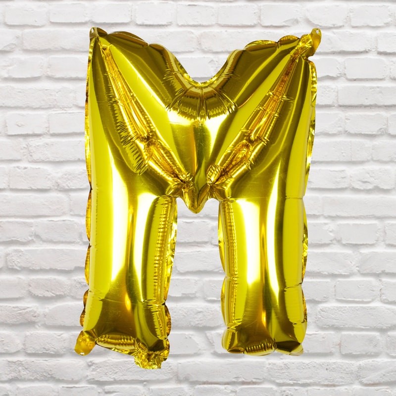 Gold Foil Letter Balloons M