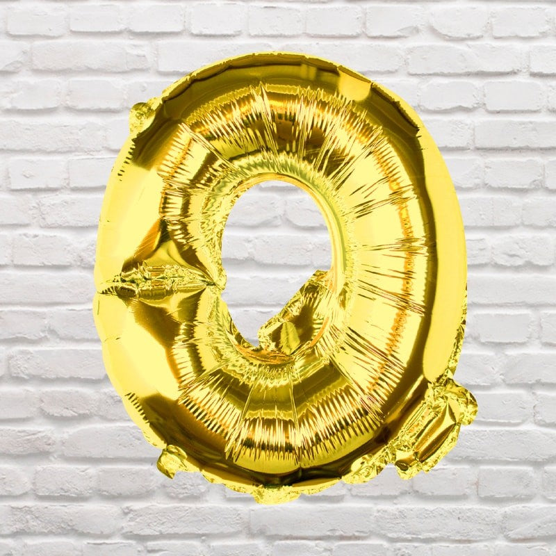 Gold Foil Letter Balloons Q