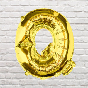 Gold Foil Letter Balloons Q