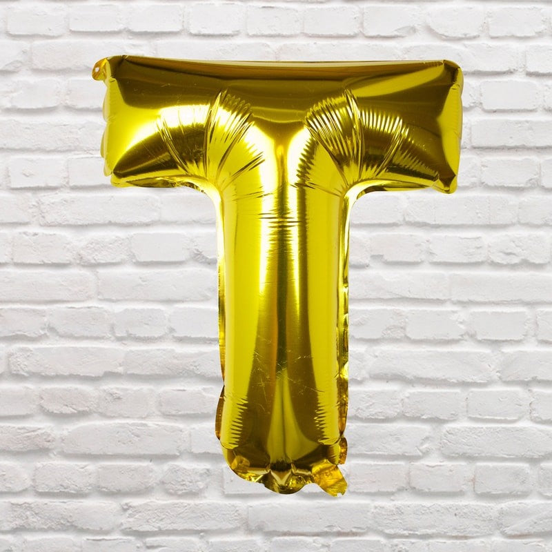 Gold Foil Letter Balloons T