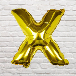 Gold Foil Letter Balloons X