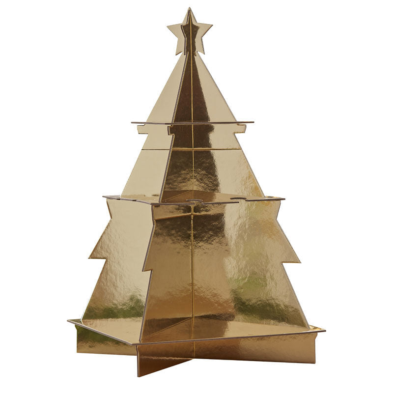 Gold Christmas Drinks Stand And Treat Holder