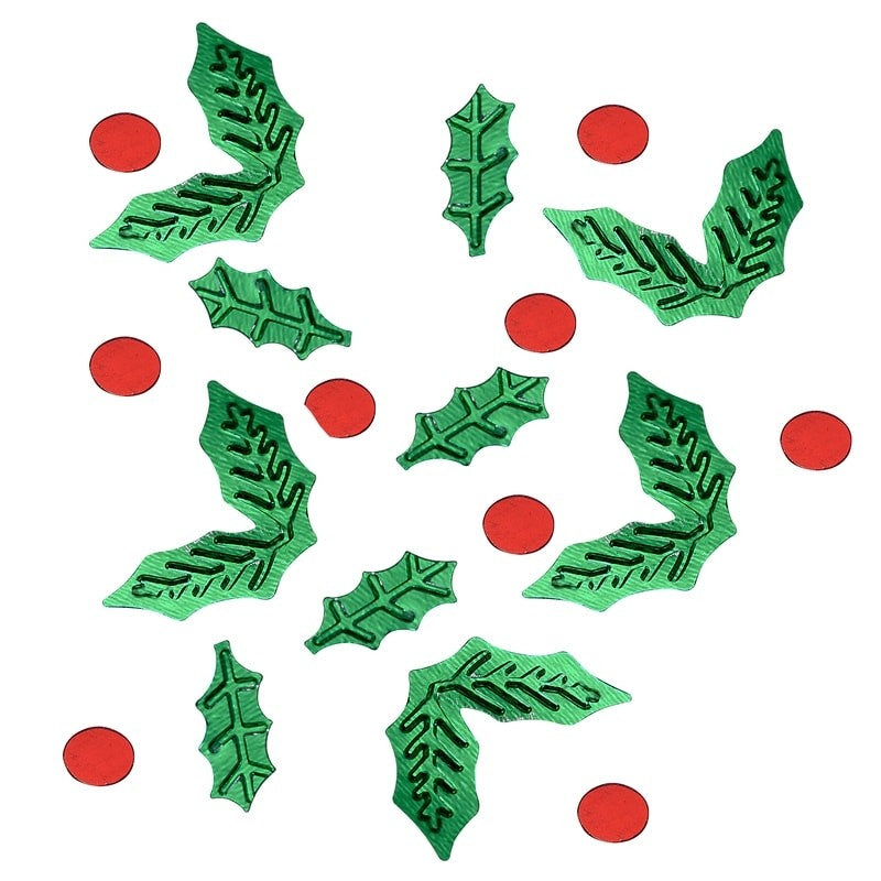 Christmas Holly Shaped Table Confetti