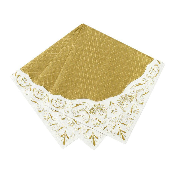 Party Porcelain Gold Paper Napkins