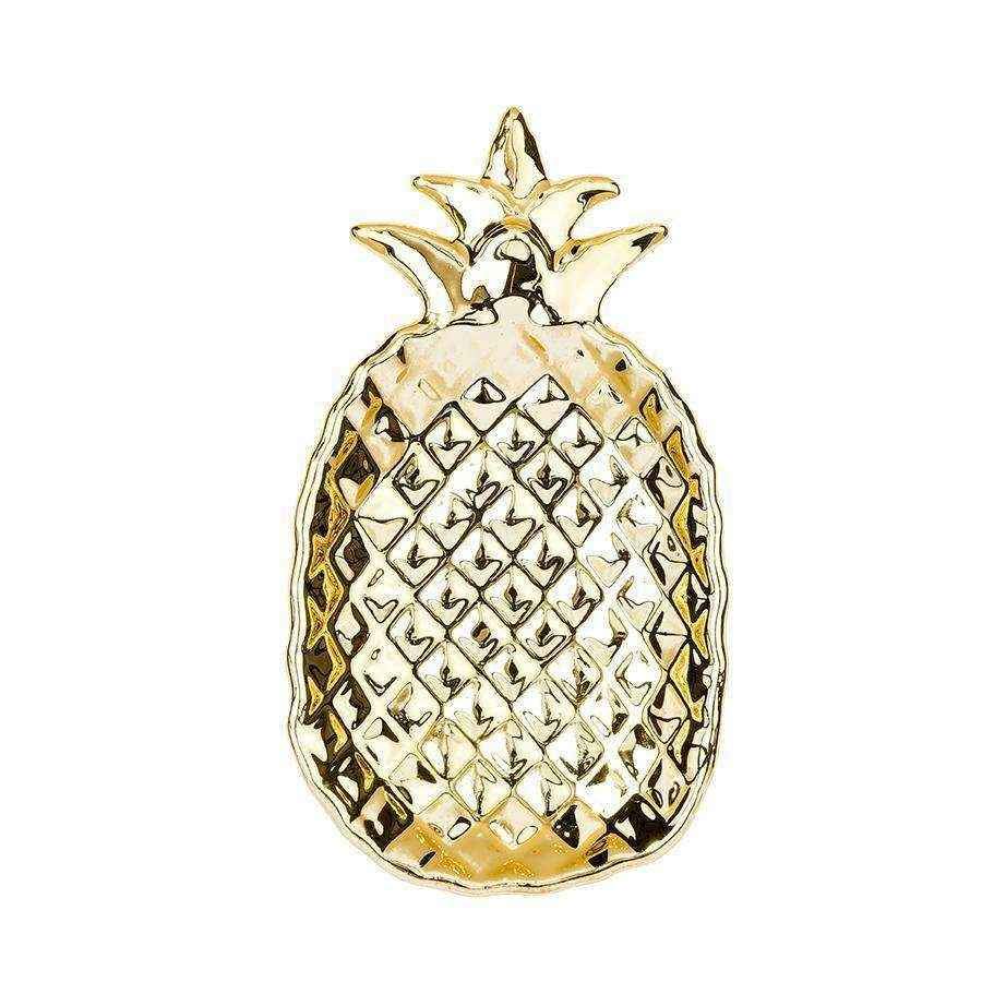 Gold Ceramic Pineapple Dish