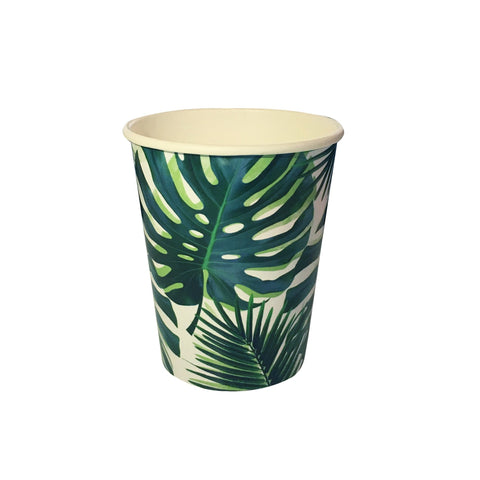 Tropical Palm Leaf Paper Cups