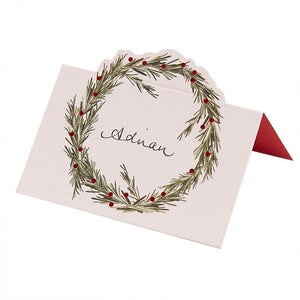 Christmas Wreath Place Cards