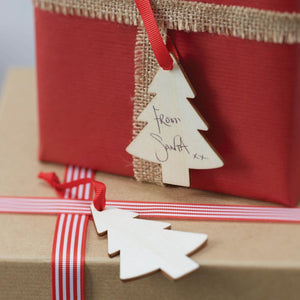 Wooden Christmas Tree Gift Tags